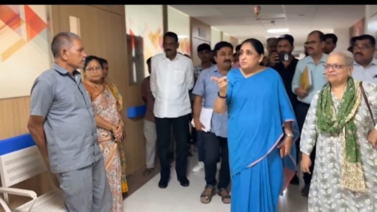 Sunetra Pawar makes surprise visit to Baramati hospital, pulls up ‘negligent’ staff