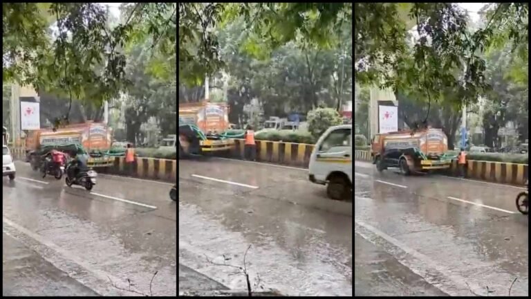 Amid water cut, Pune civic body slammed after video of tanker watering plants in rain goes viral